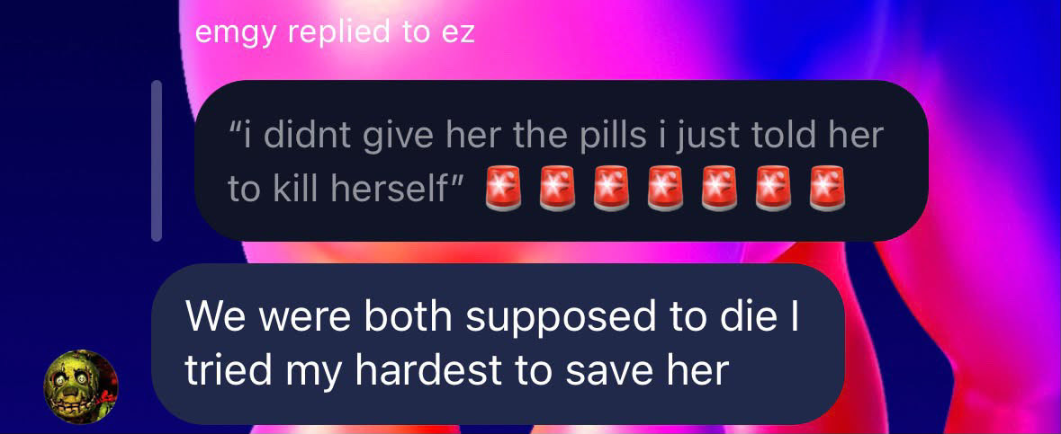 illprotectu's tweet photo. Thread: Underground rapper “Emgy” has allegedly “Accidentally Killed” his own girlfriend by influencing her to k*ll herself by taking  laced pills, so they could “Die Together”.
1/? https://t.co/yKOBlHPgOR