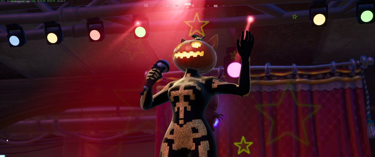 Meleemoomoo's tweet photo. Silly pumpkin cat thinks she runs the show. SHE PERFORMING FOR NO ONE! #fortnitephotography #Fortniteㅤㅤ https://t.co/VdneCuhiB4