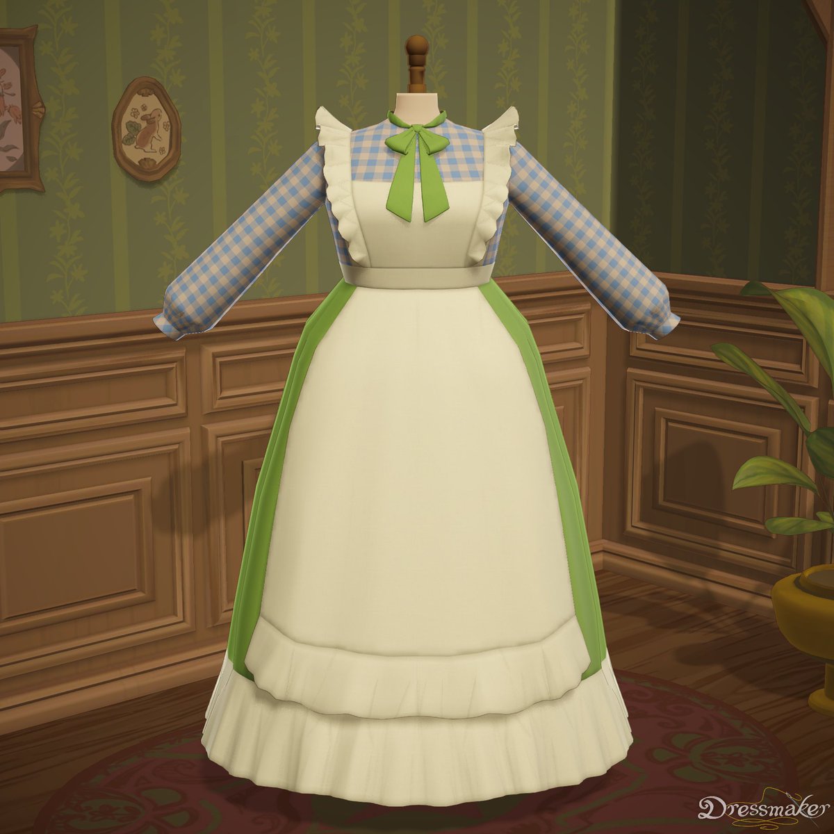 mimiko_Cthulhu's tweet photo. 今流行りのDressmaker始めました
農家のおばちゃんの服作ったけどもうちょいカラフルにしてもよかったかも？ https://t.co/2TwqS3PtI0