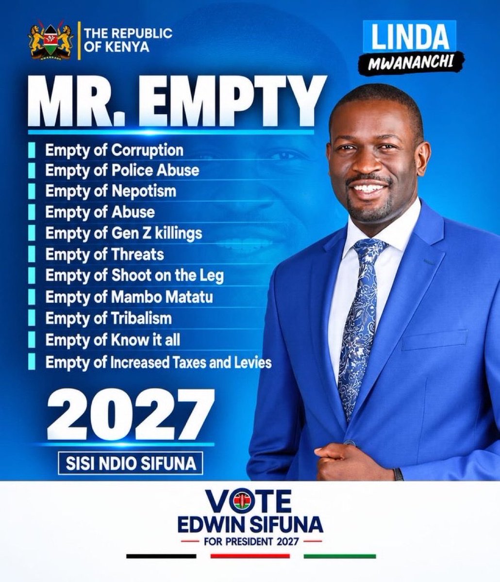 BravinYuri's tweet photo. Mr. EMPTY is very Empty. 

#SisiNdioSifuna https://t.co/SEPjVG2hNc