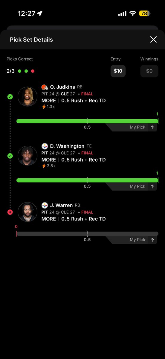 OlanJohnson420's tweet photo. @Pick6 2/3 :( https://t.co/8UkxiCdxCh