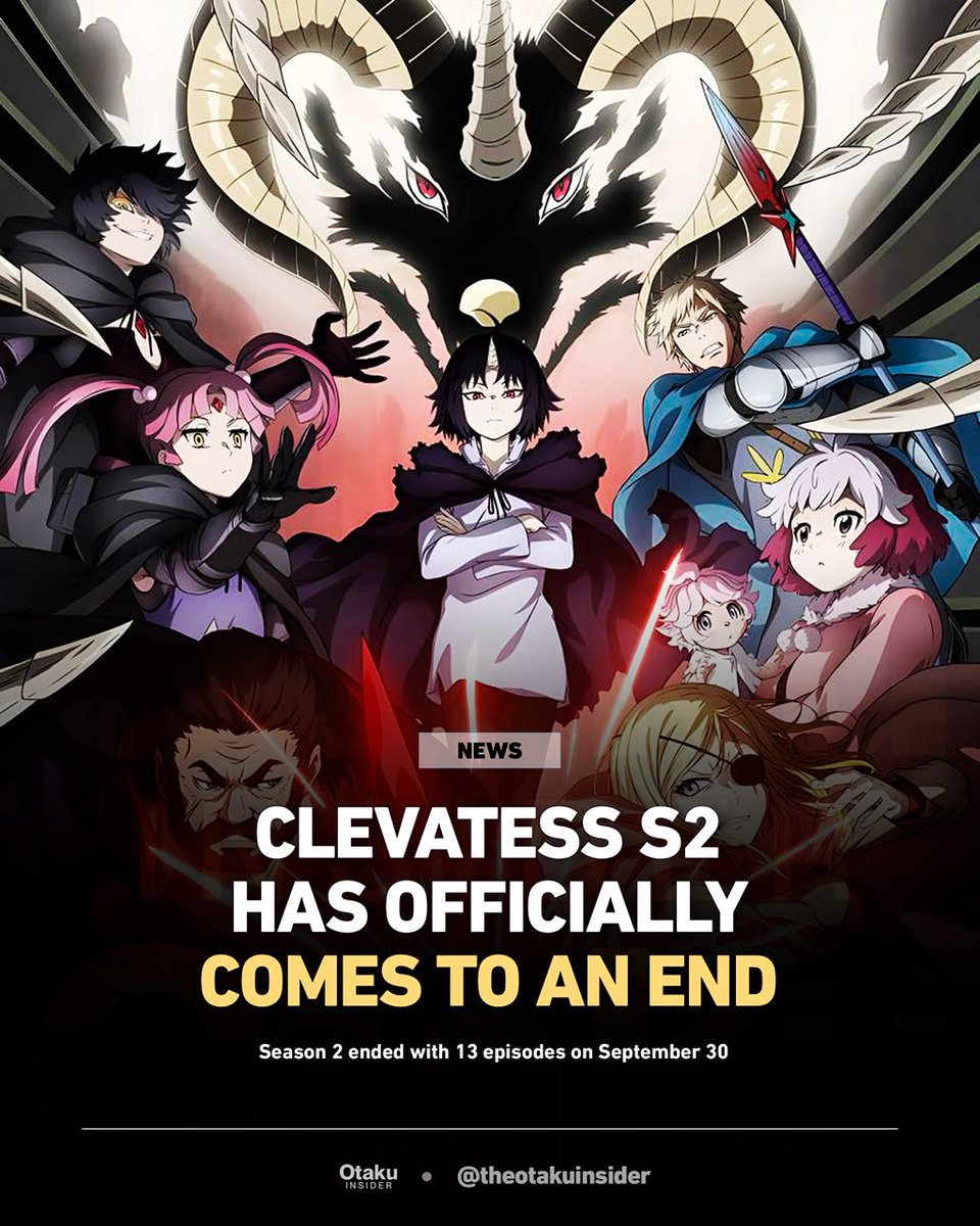 theotakuinsider's tweet photo. Clevatess Season 2 has come to an end.

Season 2 wrapped up with Episode 13 on September 30. https://t.co/4YdsEDN6py