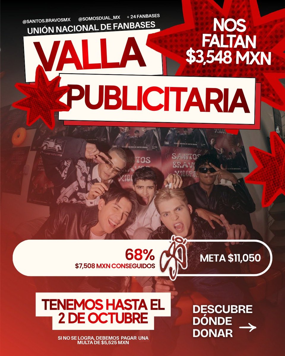 stbv_oaxaca's tweet photo. Queremos agradecer por el apoyo y difusión que le dieron a nuestro post anterior por qué gracias a eso se logró recaudar un poco más y ahora ¡Estamos a nada de llegar a la meta! Cada fanbase ha dado todo de sí, hagámoslo realidad😭🙏🏼

sigan compartiendo por favor! https://t.co/np2oqWAdUW