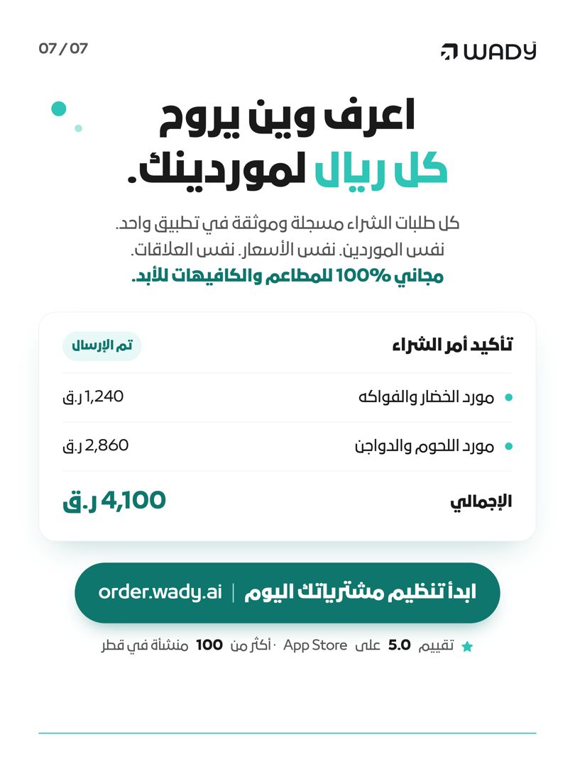 trywady's tweet photo. 4 أرقام راجعها كل إثنين:
1. تكلفة الأكل (Food Cost)
2. سقف الائتمان ومستحقات الموردين
3. ساعات العمالة غير المنتجة
4. كاش الطوارئ المتاح https://t.co/N3Tlk0mIUU