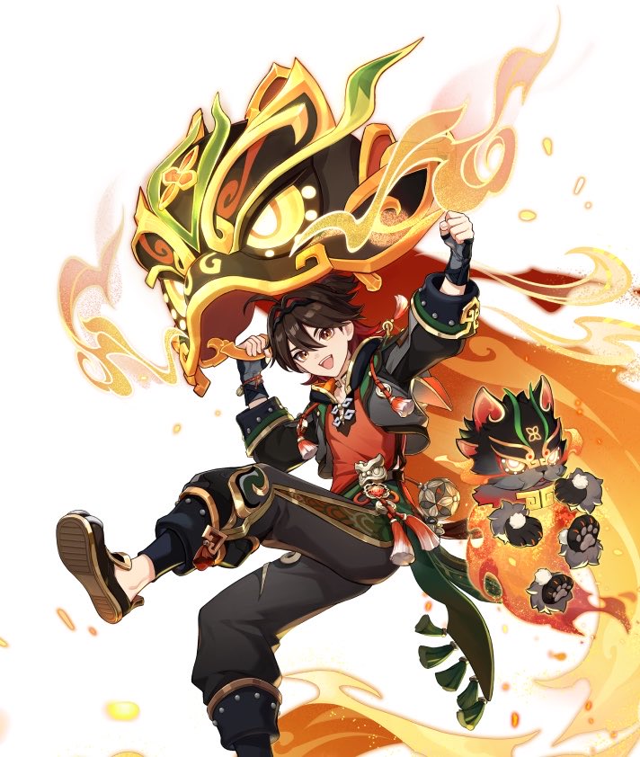 ato_mawashi's tweet photo. 嘉明くんもガチャ立ち絵をそのままバナーに置くと邪魔すぎるため獣頭が剥奪されていることに皆あまり気付いていない https://t.co/2jgw31i4vN