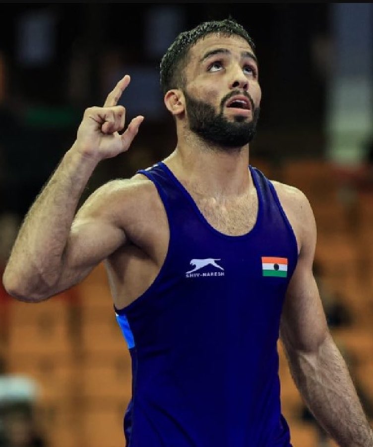Indo__Aryan's tweet photo. Remember the name Sujeet Kalkal; he has reached the final after defeating an Olympic-winning wrestler from Japan https://t.co/FPzXsnnMGK