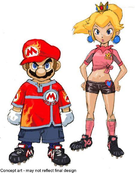 trbal_drgon's tweet photo. concept art of mario and princess peach for super mario strikers (2005) https://t.co/LzrqrnRlpF