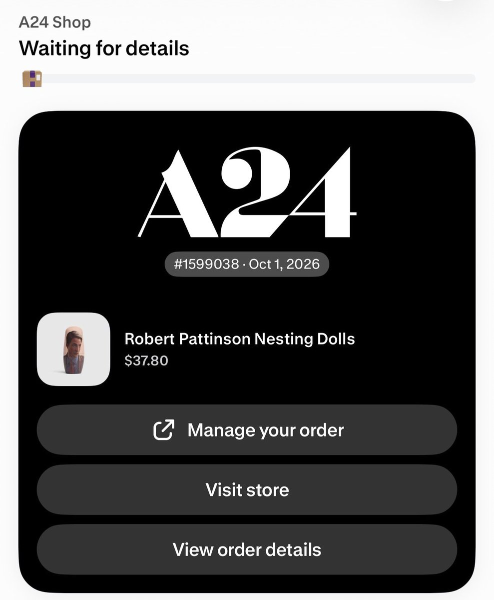 justBellaplz's tweet photo. Extra happy today because I got to order my Rob Pattinson Nesting Dolls 🪆✨ ! 

#A24 #RobertPattinson https://t.co/aTqGt2xlTe
