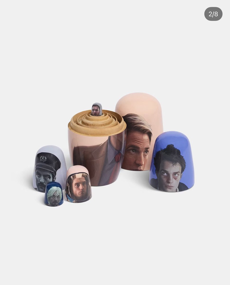 justBellaplz's tweet photo. Extra happy today because I got to order my Rob Pattinson Nesting Dolls 🪆✨ ! 

#A24 #RobertPattinson https://t.co/aTqGt2xlTe