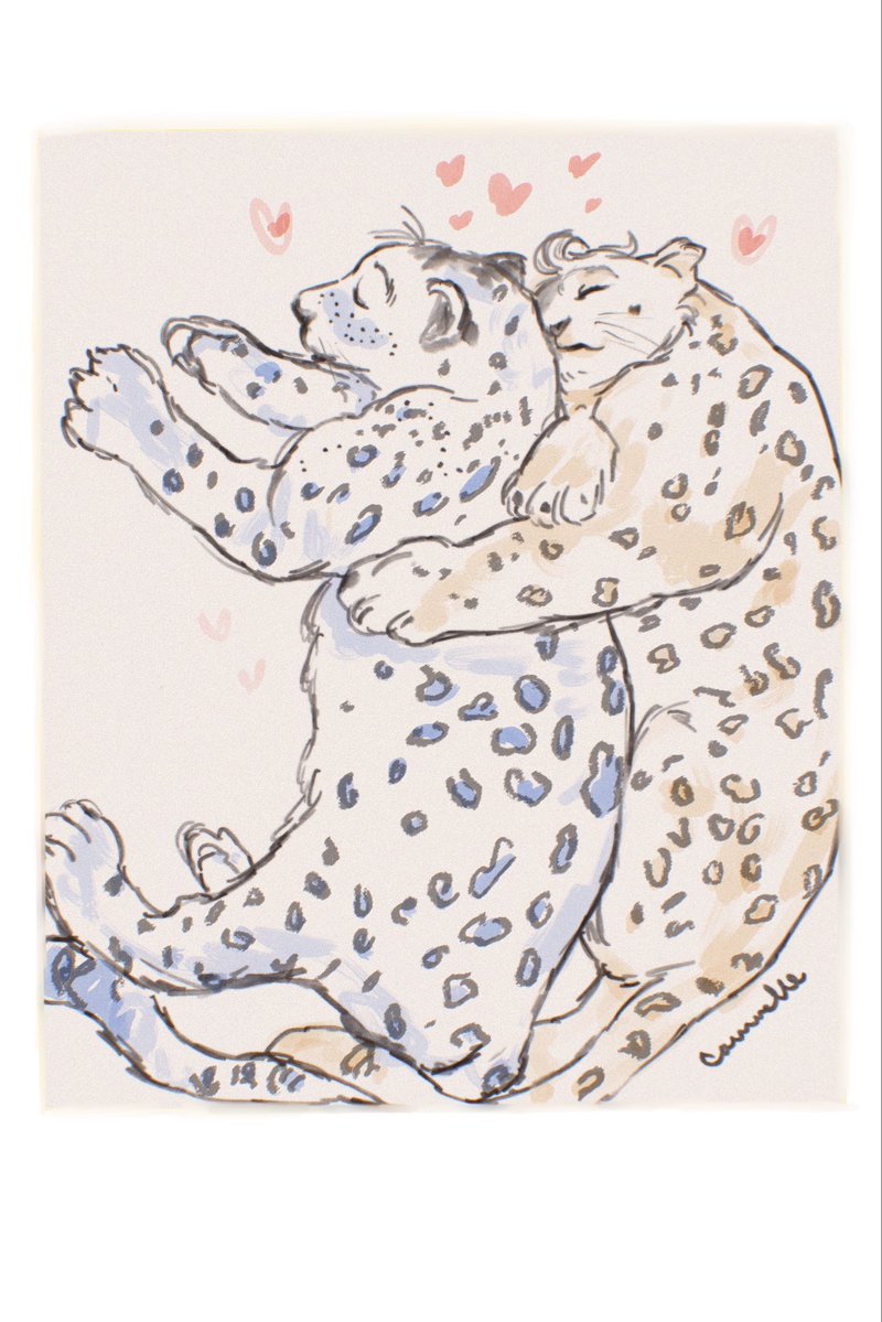 cannelle_lyubov's tweet photo. a quick sketch cause i couldn’t not see them as snow leopards

#hollanov https://t.co/wGoZwF5qJ9