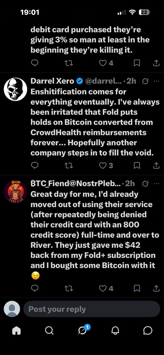 blkgeekrdr's tweet photo. @willreeves @fold_app @Ionic_mia I withdrew everything. I’m done. You must of forgotten “Don’t trust VERIFY” Your Q1 report is public. None of us think the risk you’re asking is worth 0.25%, “no spread,” “no fees.” You doing understand Bitcoiners if you thought we weren’t gonna model out your marketing lies https://t.co/y1bbxDTPna