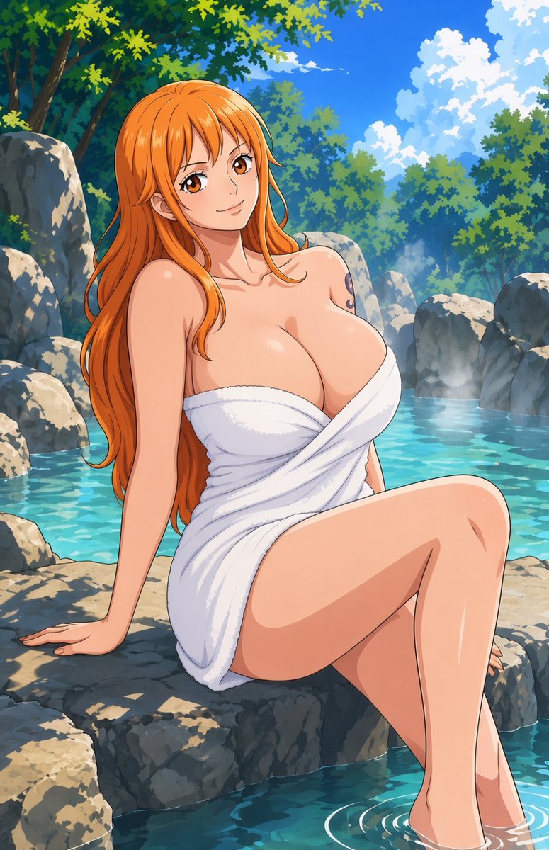 NicolasBus5012's tweet photo. #nami takes a relaxing #onsen in full #nature #onepiece #OnePieceAnime https://t.co/WZDkjwGTZ5