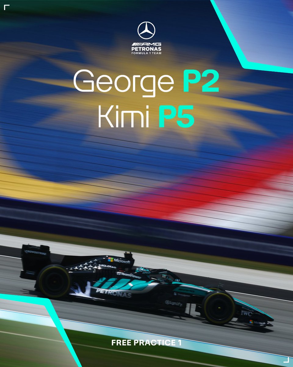 MercedesAMGF1's tweet photo. First practice back at Sepang. Back for more in just a few hours 🇲🇾 https://t.co/vwIvkpFWq6