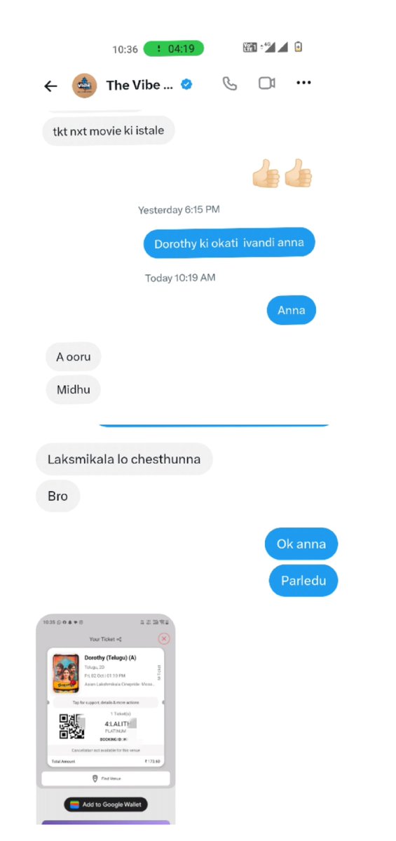 pandugadu_0001's tweet photo. Thanks for the ticket @thevibe_reviews Anna. Cheppina time ki cheppinattu ichav. Twitter lo okadu untadu peru Enduku le edustadu. next Istha antadu. Valla hero buildup dp pettukoni. aah vuh antadu.  Inka reply iyyadu
#dhorothy https://t.co/mvgHFvKbX1