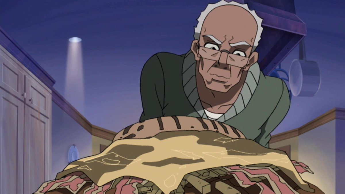 JohnnyMcIvor's tweet photo. I kinda feel like The Boondocks came from a place of resentment. Aaron McGruder is one of those spergy anime-watching black people, and those types are very much out-of-place in black culture.

Autism is basically just an atavistic temperament. So a black person with autism is more "normal" ie they think like Eurasian hunter-gatherers (or white people) rather than crab boil / dewrag coons.

As a black person himself, this gave him a lot of leverage saying what he REALLY thought about black culture and what he always wanted it to be. You see this resentment even in his treatment of soul food: how shallow he sees it, and all this slave oppression nonsense they attach to it.

Rest in peace to all the autists trapped in niggas' bodies