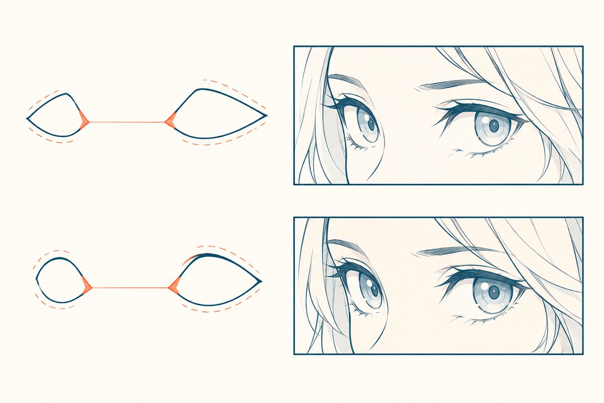 Swaylyx's tweet photo. Small shape changes make eyes feel more natural. https://t.co/0r3U93zOkv