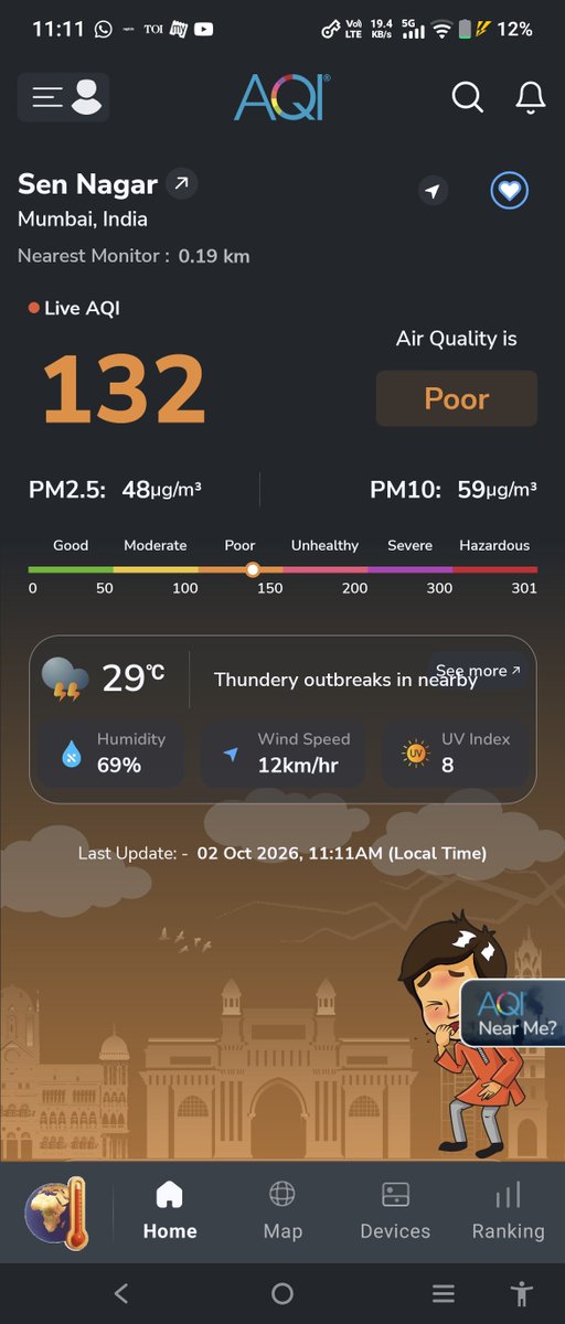 amit_doshi7's tweet photo. @rushikesh_agre_ @richapintoi @TOIMumbai @suchetadalal @mybmc @sunitanar poor air quality in on rise let's control before it's control our health 
#Mumbai #air https://t.co/Hlcp2FTb0K