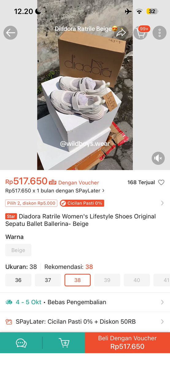 bacotmulujir's tweet photo. WTS diadora ratrile ori, (new lepas tag aja, no minus, mulus) 

sz 37 (23cm) 💸400k ( di oyen masih 520k an) 

bisa shopee ❤️🥰👍🏻👍🏻👍🏻 

#wtssepatuballet #wtssepatu https://t.co/bAgSKkPHtm