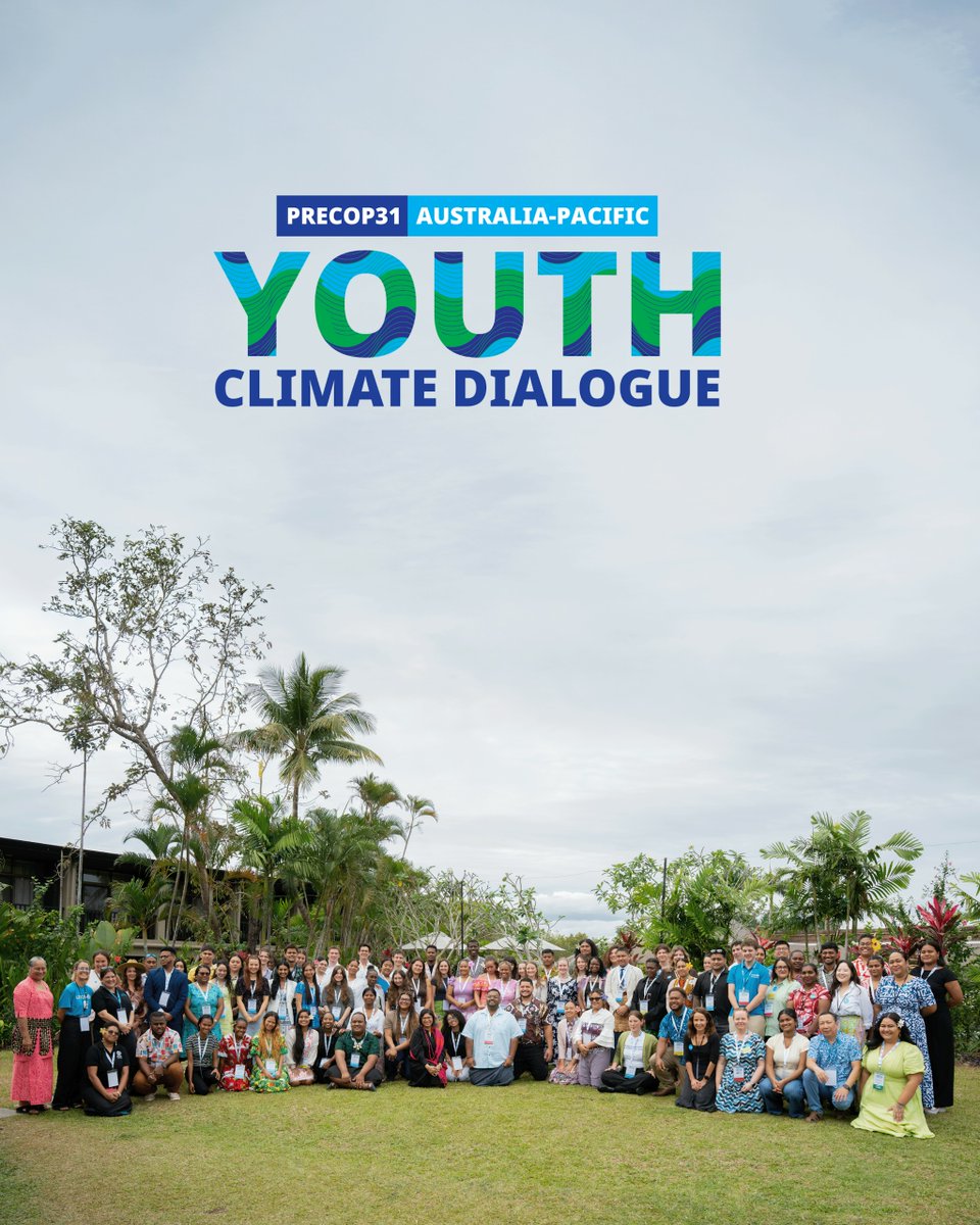 CANPacificIs's tweet photo. The Pacific’s climate future cannot be negotiated without the generations who will inherit it.

This week, young people from the Pacific, Australia, Türkiye, Brazil &amp; Ethiopia are in Nadi, building connections and shaping priorities to carry into #PreCOP31, #COP31 &amp; beyond. https://t.co/Ee8ALTioO1