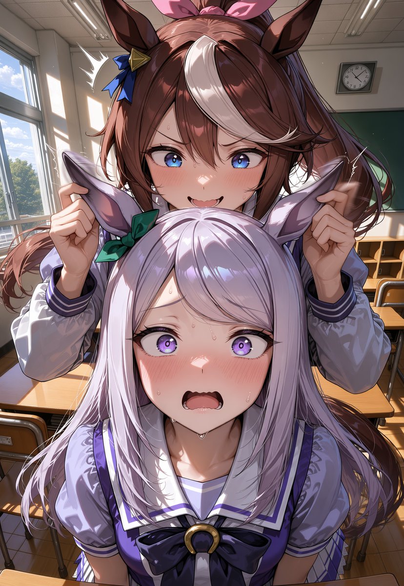 Iseriaqueen1st's tweet photo. ウマ娘 メジロマックイーン＆トウカイテイオー https://t.co/3SWh6DXGMo