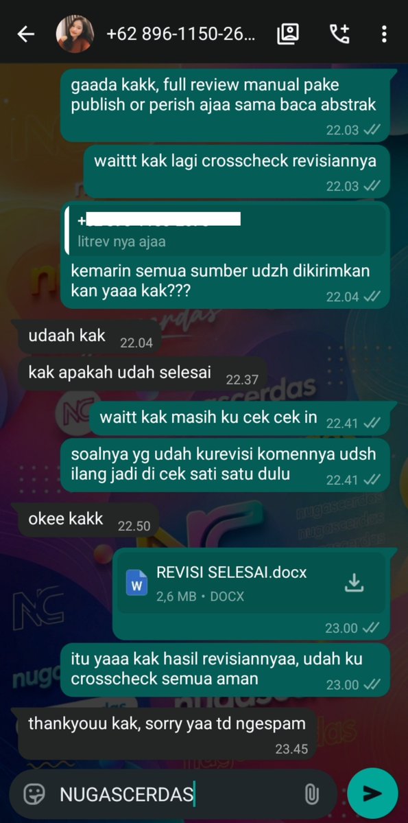 nugascerdas's tweet photo. Tugas menumpuk bikin pusing? Serahkan pada ahlinya di nugascerdas! Siap bantu pengerjaan makalah, skripsi, proposal, hingga publikasi jurnal dengan cepat, rapi, dan terpercaya.

#zonauang #zonaba #jokiskripsi #jokitugas https://t.co/fdnsUw4khQ