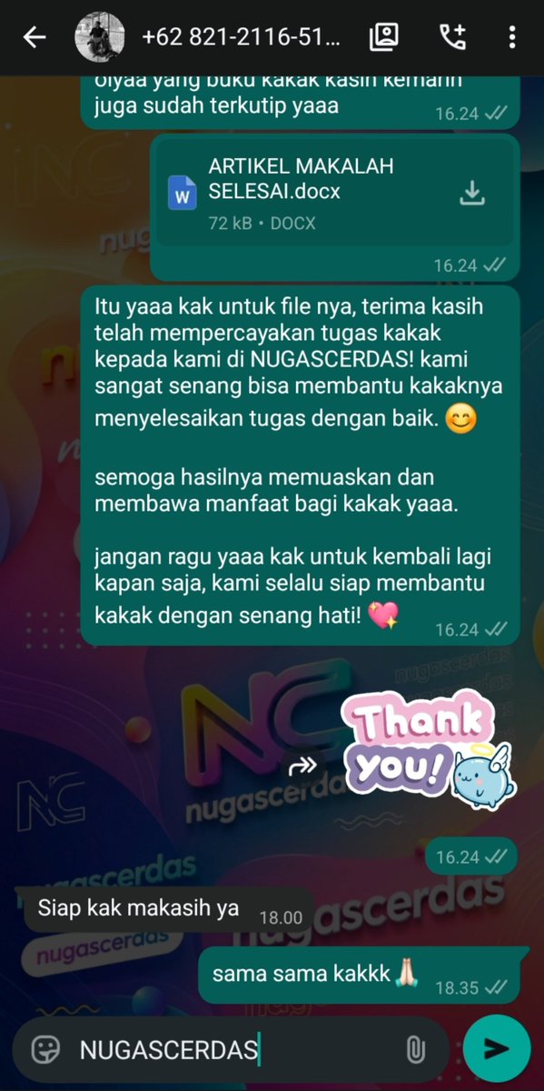 nugascerdas's tweet photo. Tugas menumpuk bikin pusing? Serahkan pada ahlinya di nugascerdas! Siap bantu pengerjaan makalah, skripsi, proposal, hingga publikasi jurnal dengan cepat, rapi, dan terpercaya.

#zonauang #zonaba #jokiskripsi #jokitugas https://t.co/fdnsUw4khQ