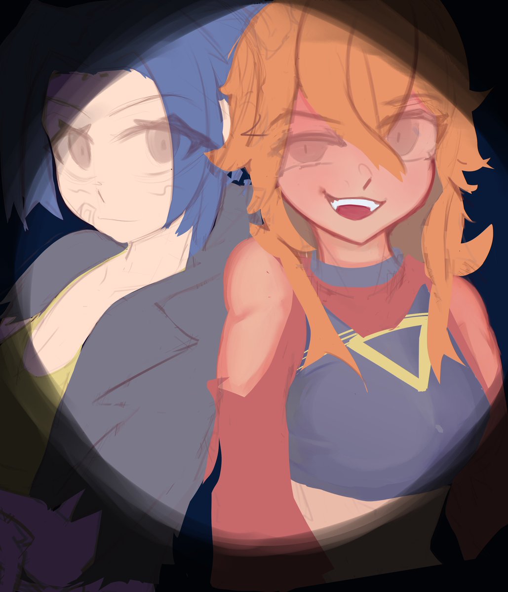 _Integuer's tweet photo. First Drawing on digital ever VS Current WIP https://t.co/PCIPnF8Zky