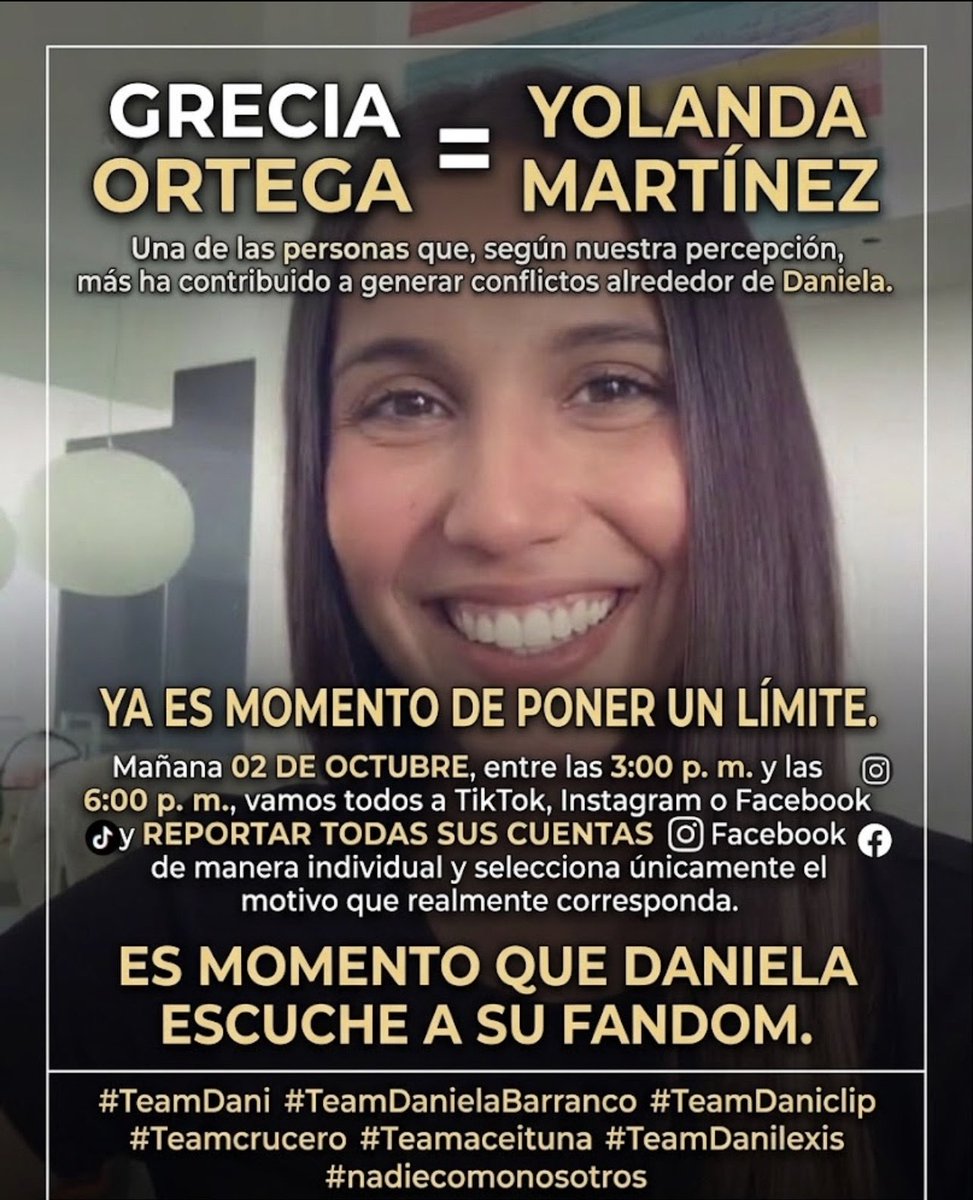 Vivideamor's tweet photo. @ConchoPr2 @Jlexispr @DaniBarranco13 YA ES MOMENTO DE PONER UN LÍMITE. Todos mañana a Reportar a GRECIA para que Daniela escuche su fandom . https://t.co/fDHjuUFVHW