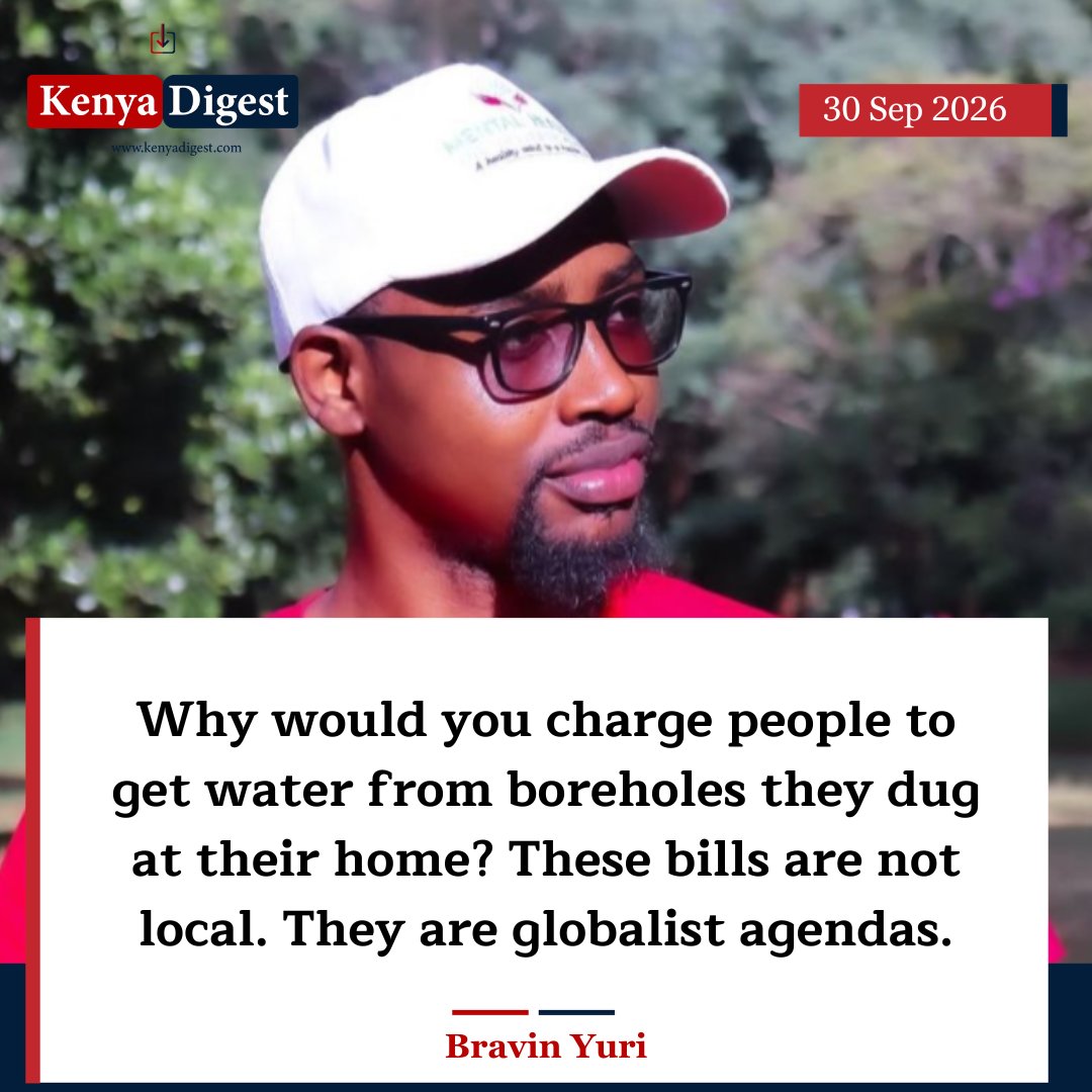 Kenya_Digest's tweet photo. Why would you charge people to get water from boreholes they dug at their home? These bills are not local. They are globalist agendas. - Bravin Yuri https://t.co/W0SJ4GMCdQ