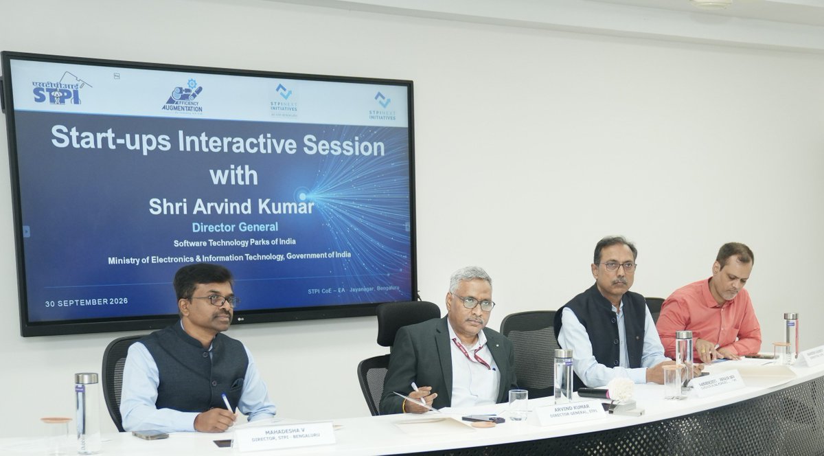 arvindtw's tweet photo. Interacted with #STPI-nurtured startups, hearing their growth journeys, innovations and vision for the future. Session was a valuable exchange on leveraging technology to build scalable, sustainable solutions &amp; strengthening collaboration across India’s innovation ecosystem. https://t.co/seDVgGZisC