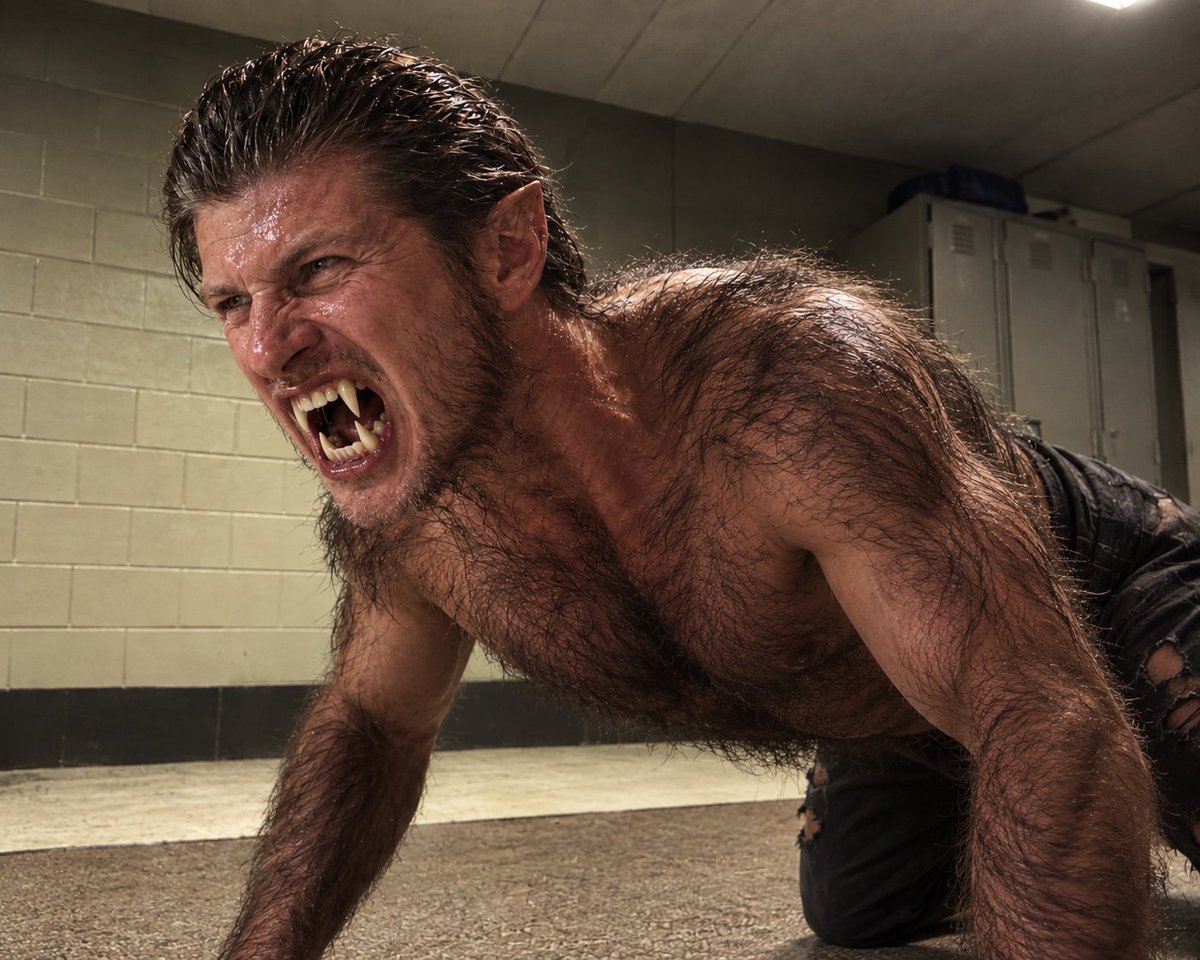 werewolfma94436's tweet photo. Full moon shine , Johnny felt something weird and he started to transform #werewolf #werewolftransformation https://t.co/ueNnqhogrc