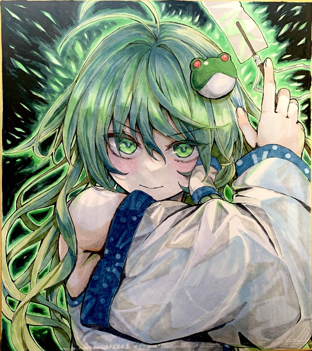 tsu_ne_tune's tweet photo. 早苗さん色紙 https://t.co/2c2OXRC7tG