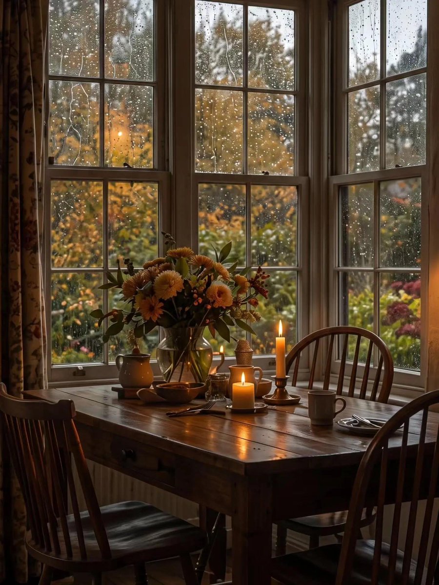 TheHomeHarmony's tweet photo. Inside is warm, outside is autumn rain, and time finally stopped ✨ https://t.co/SpAnrRTVOw