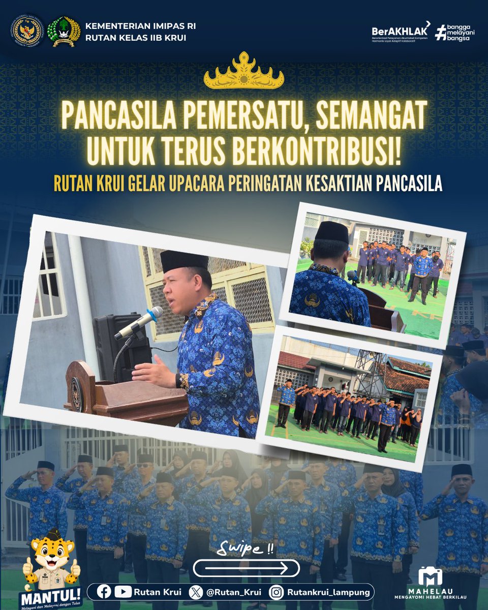 RutanKrui's tweet photo. PANCASILA PEMERSATU, SEMANGAT UNTUK TERUS BERKONTRIBUSI! https://t.co/v23FqWK55r
