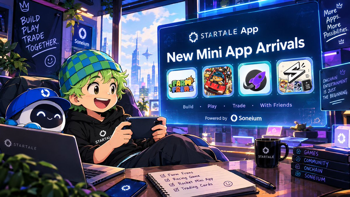 hfafa760's tweet photo. New Mini Apps are live on @StartaleApp 

Four new arrivals just landed on @soneium, bringing
 more ways to build, play, and trade with friends

The Soneium ecosystem keeps expanding beyond 
infrastructure into experiences people can actually use

Don’t miss out 

More info 👇👇 https://t.co/upr3pp66yh
