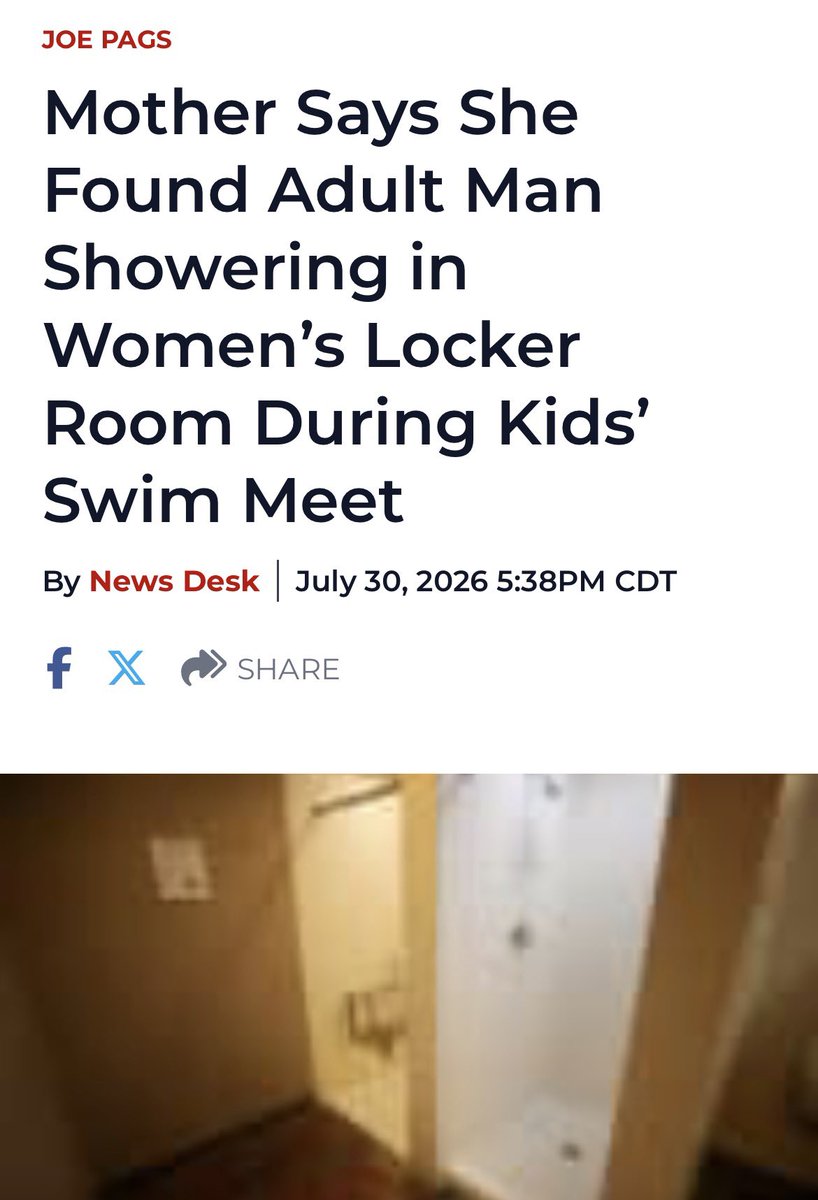 irenebritusa's tweet photo. Imagine forcing little girls to share locker rooms with men because it “wouldn’t be safe” for men in dresses to share locker rooms with men. https://t.co/uIjpgdcK8C