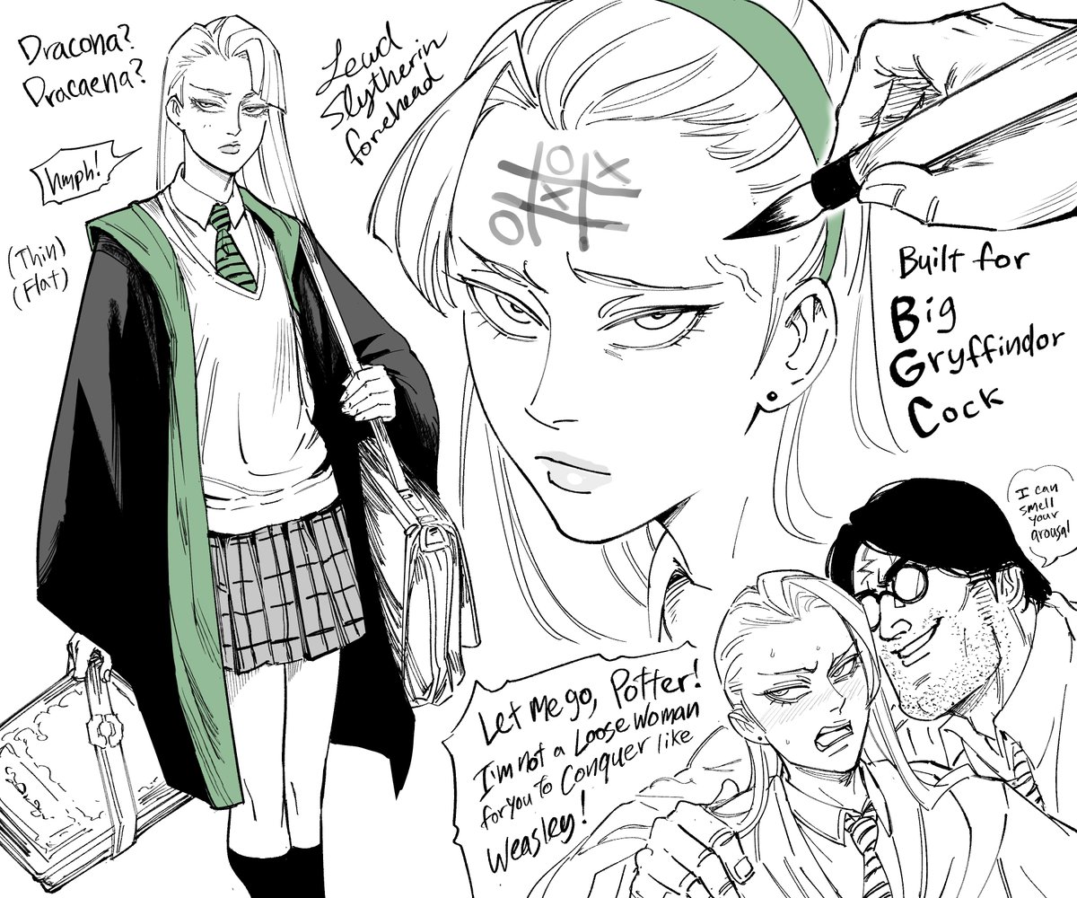 baalbuddy's tweet photo. As usual, I start by drawing female Malfoid, yet all roads somehow lead to excuse to draw gigachad. https://t.co/PLkds44XBd