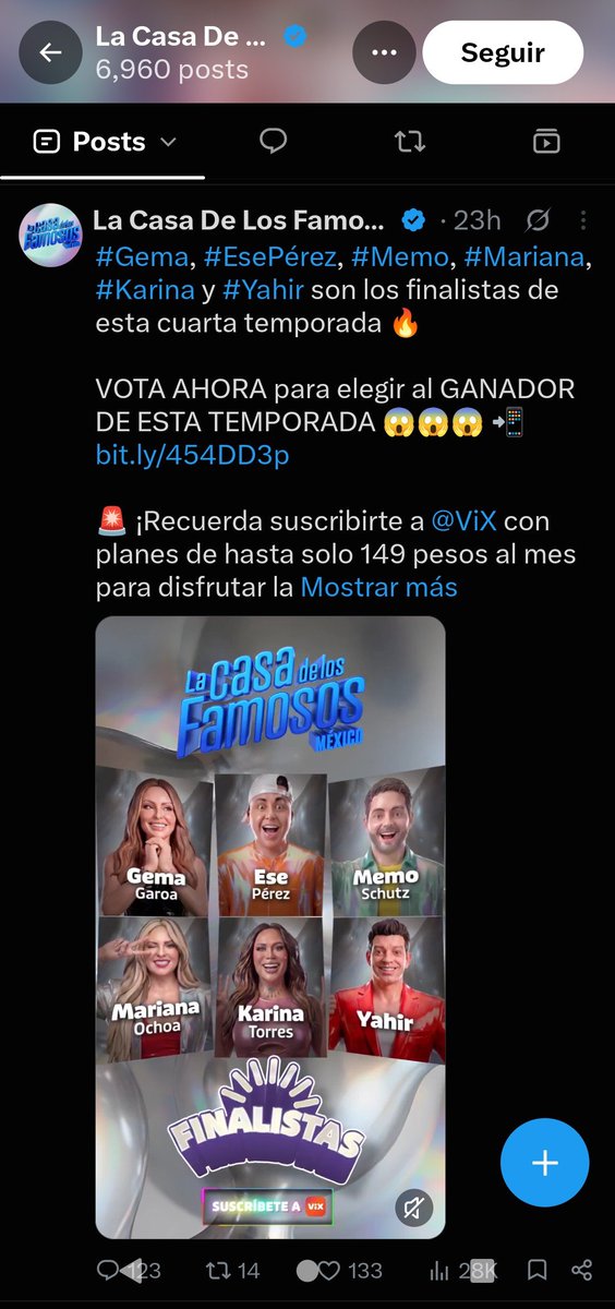 ReliefGossip's tweet photo. @vayavayatv Ya no hagas encuestas acá nos están diciendo el orden exacto de como estarán las posiciones!!!!

#Gema, #EsePérez, #Memo, #Mariana, #Karina y #Yahir

Ya se cumplió que salió Yahir!!! https://t.co/ipaOxyPSUm