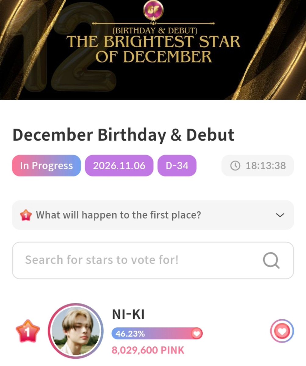 1209VTZONE's tweet photo. [📢] 261002 • GIFTIFAN 

Engenes and Nikrangdans! ✨️
Polling December Birthday di Giftifan sudah dibuka.
Yuk collect pink sebanyak mungkin dan menangkan untuk NI-KI, semangat! 😉💞

Refferal code: RS5Y37CXH9
🎯 Rank 1
🖇 https://t.co/nfMOZlIlbw

#ENHYPEN_NI_KI #NI_KI #니키 https://t.co/cY2ycAG9bi