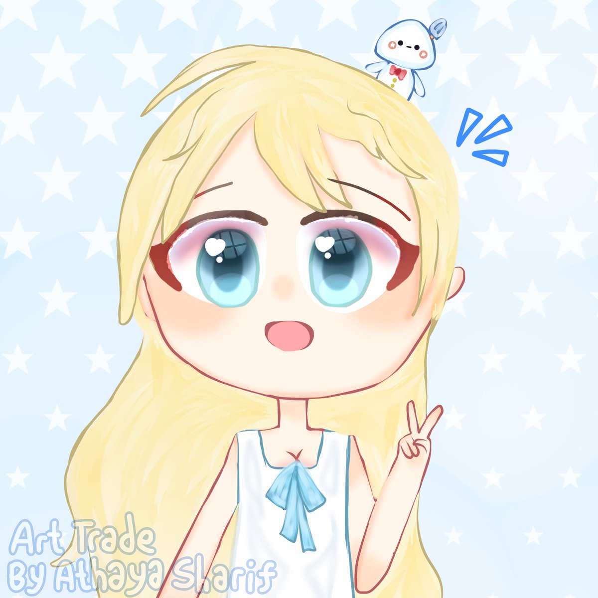 diversithasdocx's tweet photo. Hello 👋🏻 

This is my art trade part for @aoi_bluez 
I’m having so much fun while doing it 💫
Thank your for doing art trade with me 🤍

Like, comment, and retweet was appreciated 💗

#artmoots #artshare #artwork #artist #digitalart #artistsupport #chibi #artstyle https://t.co/8SYVq03iV8