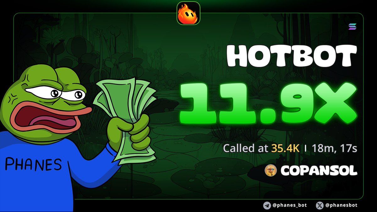 COPANSOL's tweet photo. 11X gain on $HOTBOT
CA: 

8nnaeWCw8mUypcGAgbmSuzAT85uWx4UN12adDrMhXrGF

#Sol https://t.co/8k5nUH4R8f