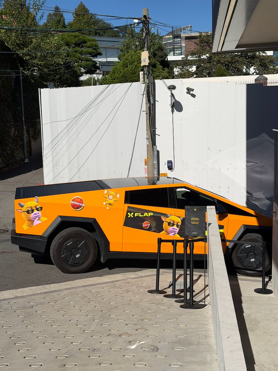 flapdotsh's tweet photo. Spot the orange Cybertruck at the BNB Chain event? 👀

Come say hi, grab a pic with us, and post it on X.

Tag @flapdotsh so we can find you 🦋 https://t.co/dWG2WFNydm