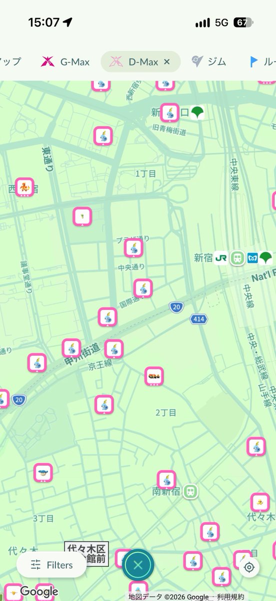 zoroPokemonGo's tweet photo. @overtachyon 歩きやすさ的にも東京駅ですかね🤔
ゴリランダーの時も東京駅前から二重橋前までで信号1つで集まりも良かったですもんね

秋葉原は信号考えると6箇所周りにくそう
新宿は歌舞伎町から離れると集まり悪そう？ https://t.co/Ssh4LyFkg5
