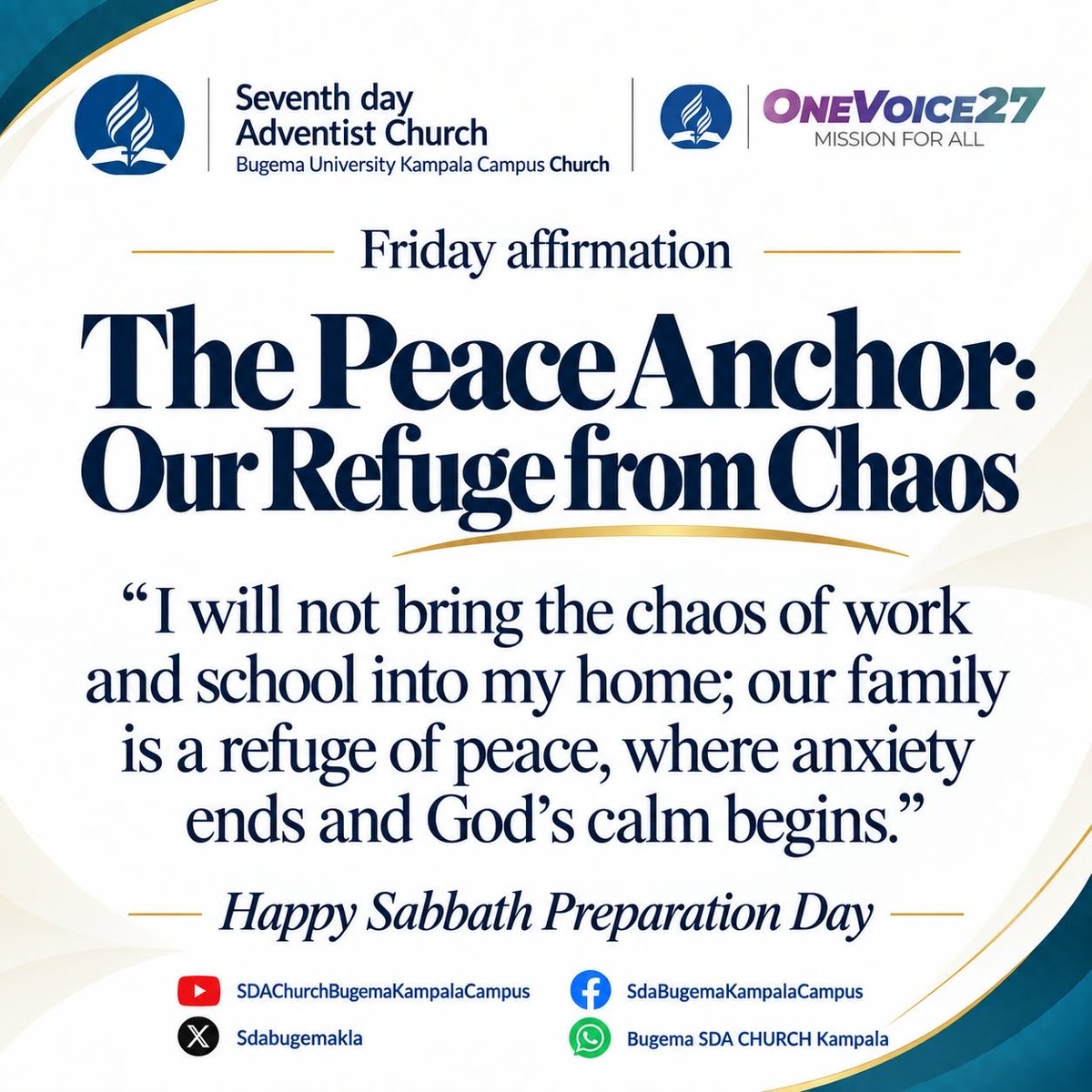 SDABugemaKla's tweet photo. #FridayAffirmation #ThePeaceAnchor https://t.co/ZWkvB9MwnO
