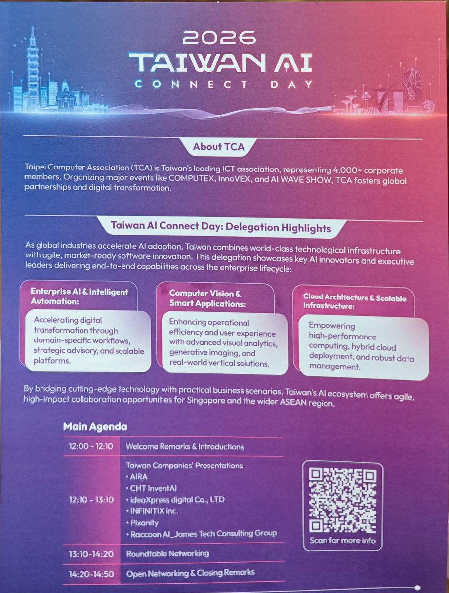 INFINITIX_AI's tweet photo. 🇸🇬 Tech Week Singapore 2026

It was great connecting with partners and industry professionals from the AI, cloud, and infrastructure sectors, as well as taking part in multiple business matchmaking sessions to explore potential collaboration opportunities. https://t.co/tZwf0ljtP4