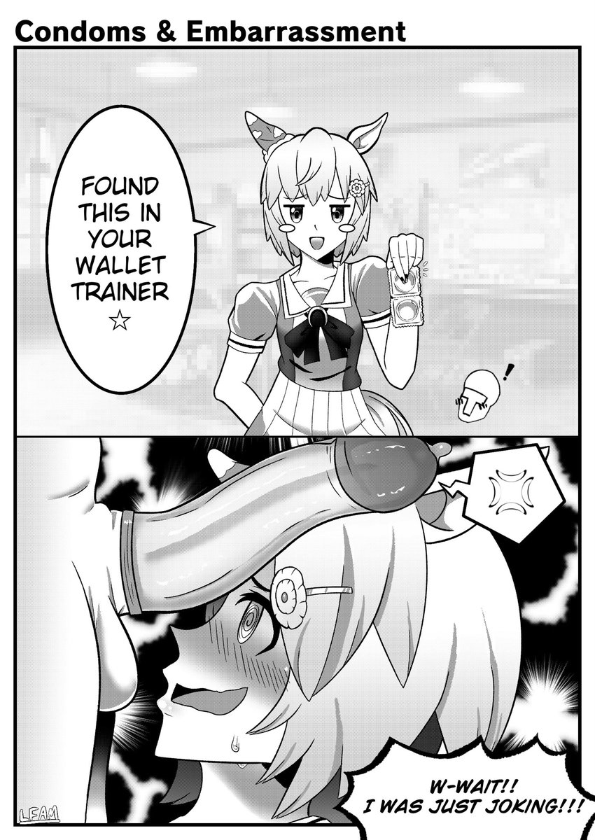 LFAM_N's tweet photo. Day 1-2 #kinktober
Condoms &amp; Embarrassment

Starting with my fav uma 👀
#umamusume #ウマ娘 https://t.co/elP0yJzUWk