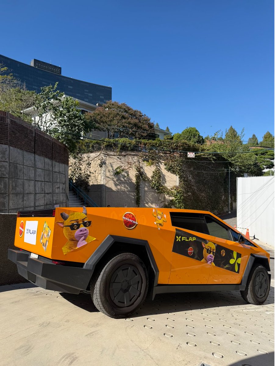 flapdotsh's tweet photo. Spot the orange Cybertruck at the BNB Chain event? 👀

Come say hi, grab a pic with us, and post it on X.

Tag @flapdotsh so we can find you 🦋 https://t.co/dWG2WFNydm