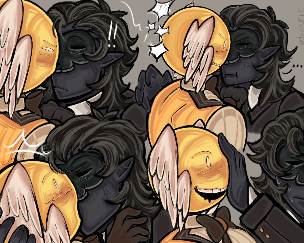 deztomic's tweet photo. We finna act like this post was the Wind. 🥀🥀 we shall not address it. 

This isnt even all of it. 😭 Rendered over the sketches, so they are a bit of a mess so bear with me. Used this style again.

#grox #groxmc #verity #verityau https://t.co/5GpDeISGdd