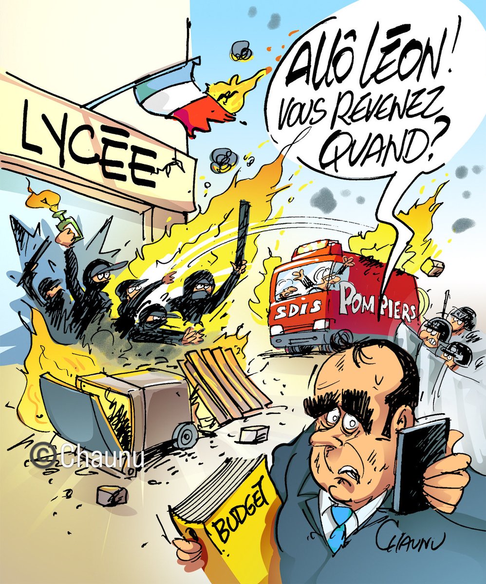 EmmanuelChaunu's tweet photo. ✏️ dessin du jour pour @ouestfrance et @_lunion : mouvement des lycéens, des pompiers et la visite du pape. https://t.co/tOdv6jxAJw