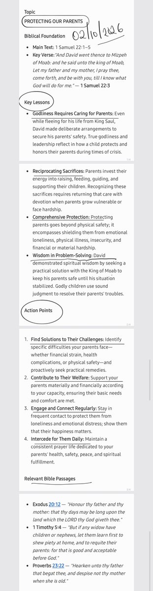 ope2y's tweet photo. PROTECTING OUR PARENTS
• Main Text: 1 Samuel 22:1–5
• Key Verse:"And David went thence to Mizpeh of Moab: and he said unto the king of Moab, Let my father and my mother, I pray thee, come forth, and be with you, till I know what God will do for me." — 1 Samuel 22:3 https://t.co/5fgJx3hKGL